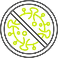 Prohibited Sign Line Two Color Icon vector