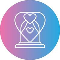 Wedding Arch Line Gradient Circle Icon vector