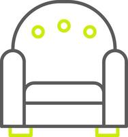 Armchair Line Two Color Icon vector