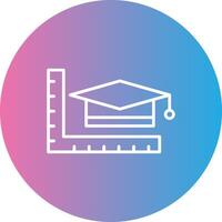 Ruler Line Gradient Circle Icon vector