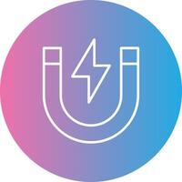 Magnet Line Gradient Circle Icon vector
