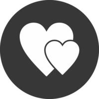 Heart Glyph Inverted Icon vector