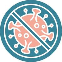 Prohibited Sign Glyph Two Color Icon vector