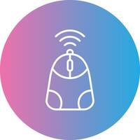Mouse Line Gradient Circle Icon vector