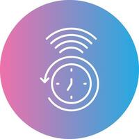 Clock Line Gradient Circle Icon vector
