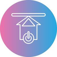Upload Line Gradient Circle Icon vector