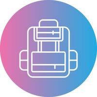 Rucksack Line Gradient Circle Icon vector