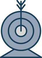 Targeting Line Filled Grey Icon vector
