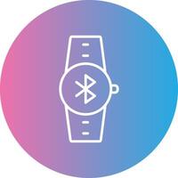 Bluetooth Line Gradient Circle Icon vector