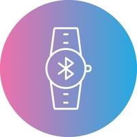 Bluetooth Line Gradient Circle Icon vector