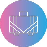 Suitcase Line Gradient Circle Icon vector