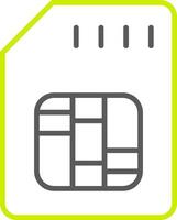 Sd Card Line Two Color Icon vector