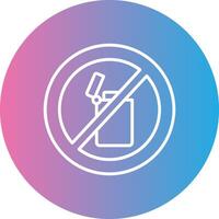 No Lighter Line Gradient Circle Icon vector