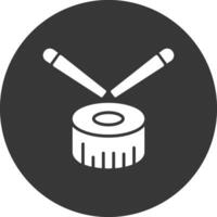 Sushi glifo invertido icono vector