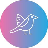 Ornithology Line Gradient Circle Icon vector