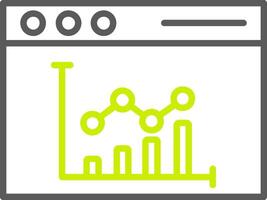 Page Rank Line Two Color Icon vector