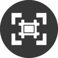Grid Glyph Inverted Icon vector