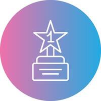 Star Line Gradient Circle Icon vector