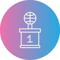 Basketball Line Gradient Circle Icon vector