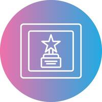 Frame Line Gradient Circle Icon vector