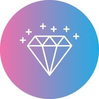 Diamond Line Gradient Circle Icon vector