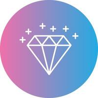 Diamond Line Gradient Circle Icon vector