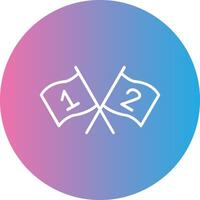 Flags Line Gradient Circle Icon vector