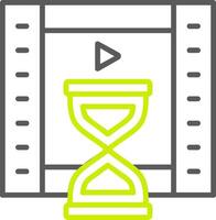 Duration Line Two Color Icon vector