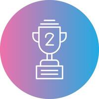 Trophy Line Gradient Circle Icon vector