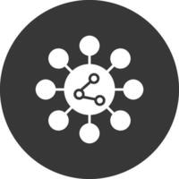 Share Glyph Inverted Icon vector