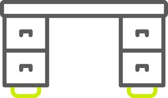 Desk Line Two Color Icon vector