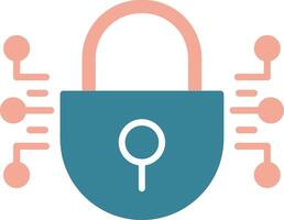 Cyber Security Glyph Two Color Icon vector