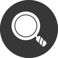 Magnifying Glass Glyph Inverted Icon vector