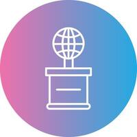 World Line Gradient Circle Icon vector