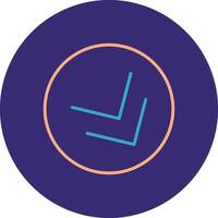 Chevron Line Two Color Circle Icon vector