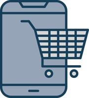 Commerce Line Filled Grey Icon vector