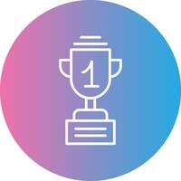 Trophy Line Gradient Circle Icon vector