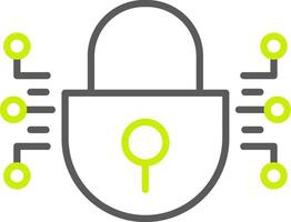 Cyber Security Line Two Color Icon vector