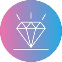 Diamond Line Gradient Circle Icon vector