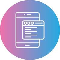 Smartphone Line Gradient Circle Icon vector