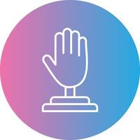 Hand Line Gradient Circle Icon vector