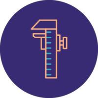 Caliper Line Two Color Circle Icon vector