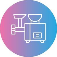 Meat Grinder Line Gradient Circle Icon vector