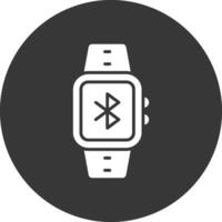 Bluetooth Glyph Inverted Icon vector
