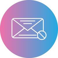 correo no deseado línea degradado circulo icono vector