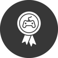 Reward Glyph Inverted Icon vector