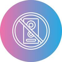 No speaker Line Gradient Circle Icon vector