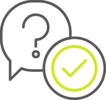 Question Line Two Color Icon vector