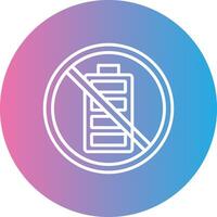 Prohibited Sign Line Gradient Circle Icon vector