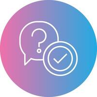 Question Line Gradient Circle Icon vector